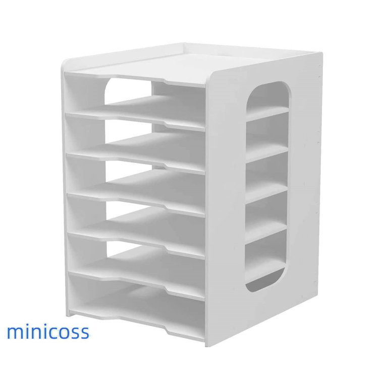 Latitude Run® Paper Organizer For Desk, 7 Tiers Desktop File Holder